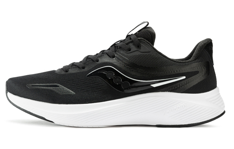 Saucony Lancer Breathable Lightweight Low-Top Running Shoes Unisex Black Discoloration Cushioning Jogging