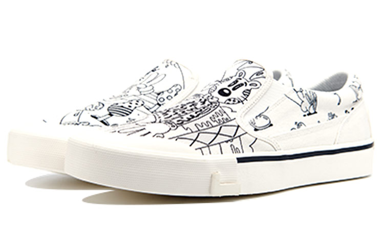 LINING Boogle X Steven Harrington Skate Shoes 'White Black' Women's