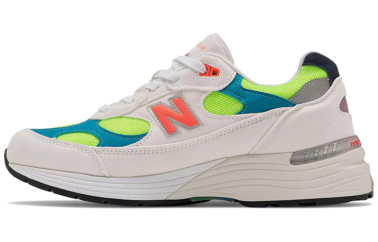 New Balance 992 White Neon Cyan