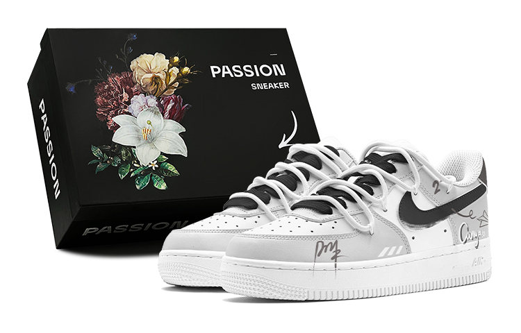Nike Air Force 1 Air Force 1 Summer Travel Youth Paper Airplane Low-Top Skateboard Shoes Men's Gray White