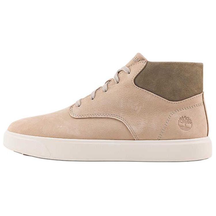 Timberland Anti Slip Wear Resistant Mid Top Skateboard Shoes Men's Light Taupe