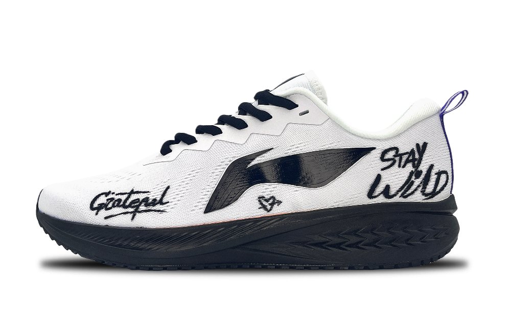 LiNing Red Hare 6 Slip Resistant Support Balance Low Top Marathon Running Shoes Men's White