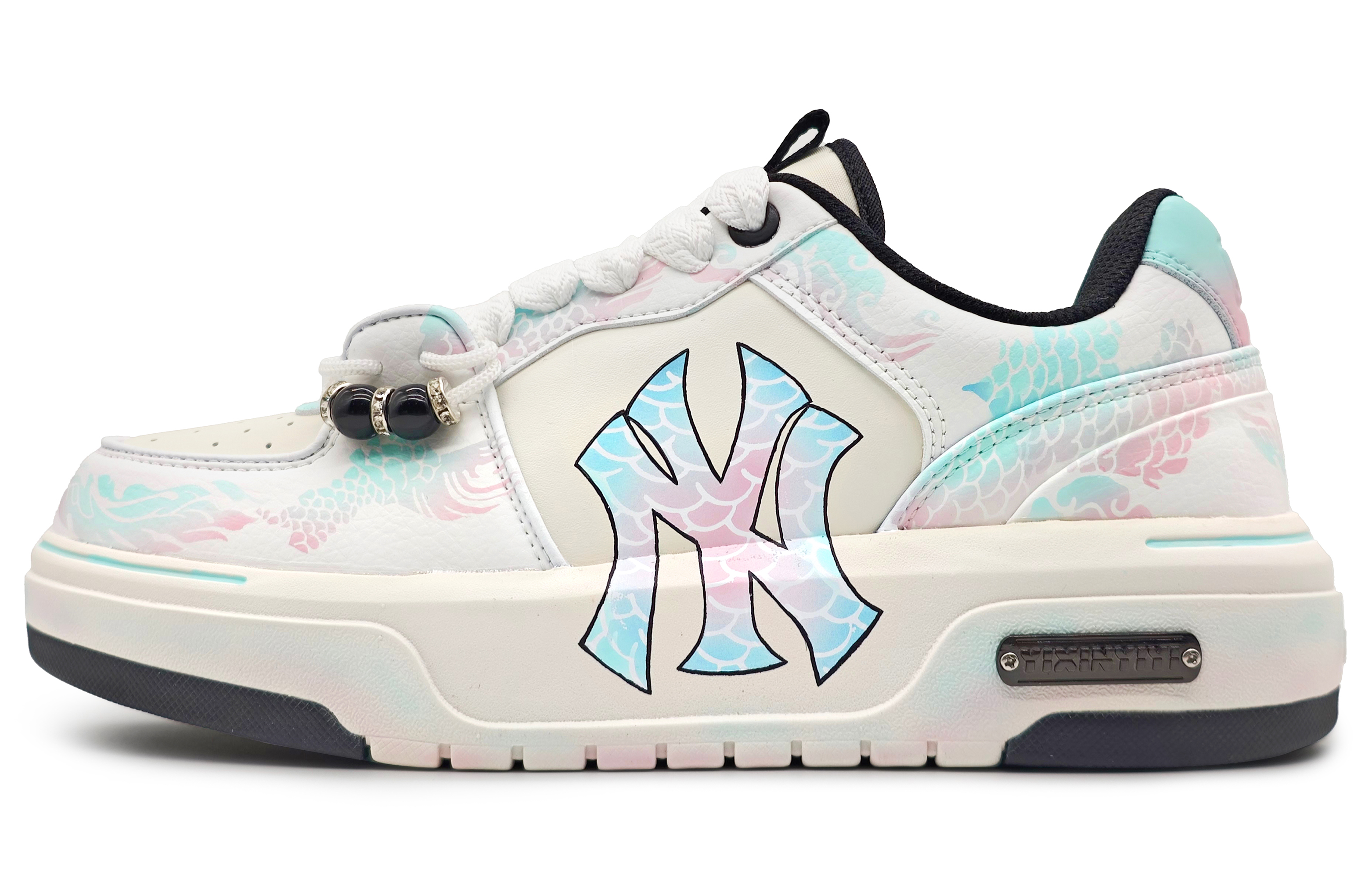 MLB Chunky Liner Low-Top Skateboard Shoes Unisex White Cyan купить в интернет-магазине Yoocart с быстрой доставкой по России.