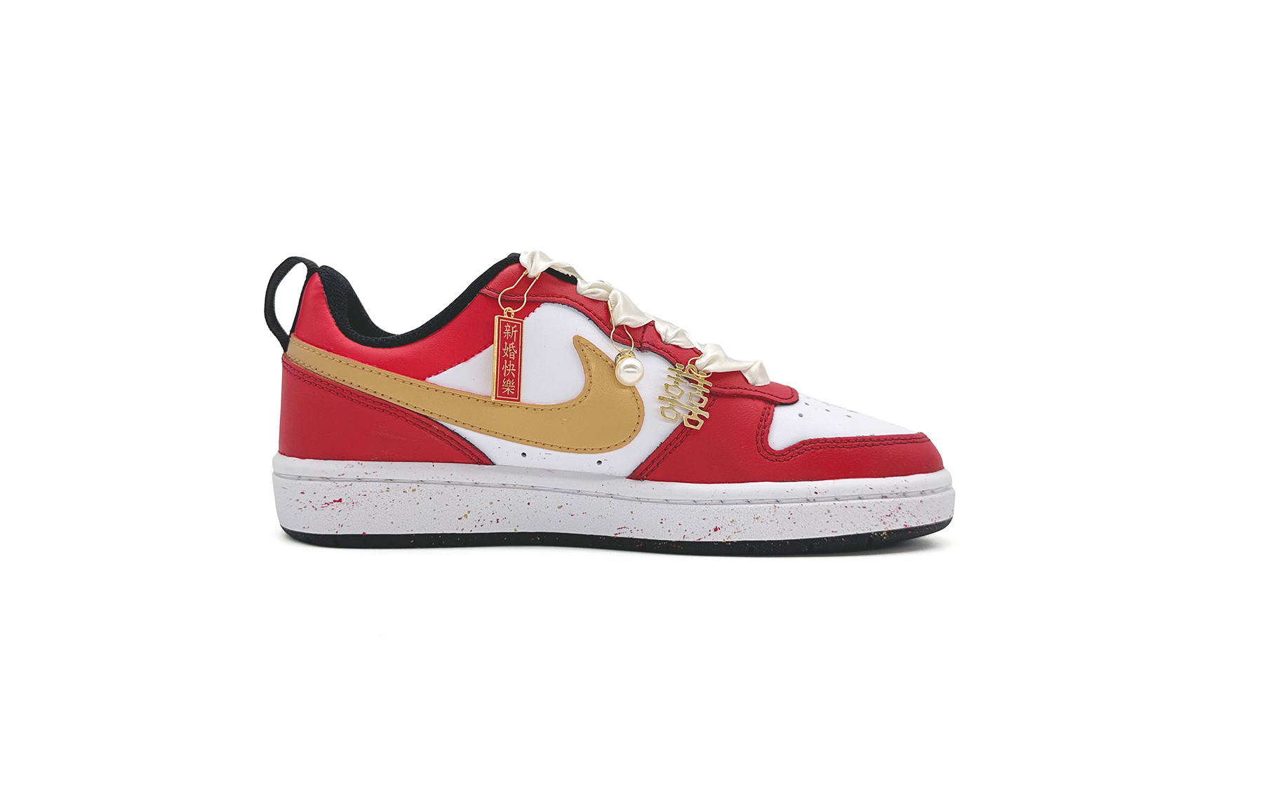 Nike Court Borough Anti-Slip Wear-Resistant Low-Top Skateboard Shoes Women's Gold Red купить в интернет-магазине Yoocart с быстрой доставкой по России.