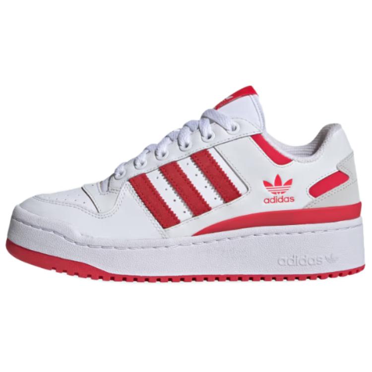 Adidas Originals FORUM BOLD STRIPES Low Top Skateboard Shoes Women's White Red
