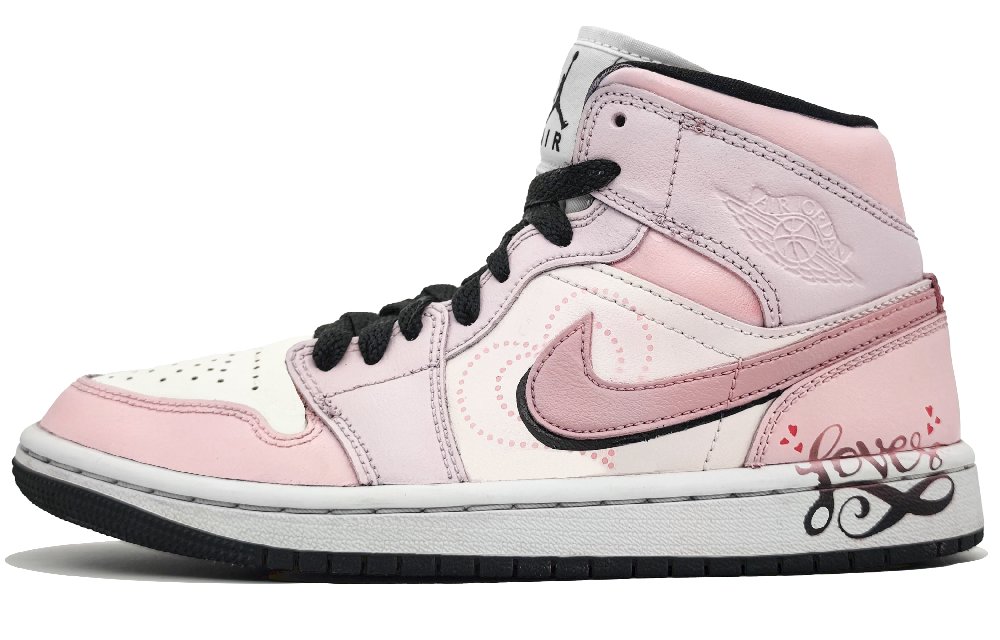 Jordan Air Jordan 1 Slip-Resistant High-Top Vintage Basketball Shoes Men's Love Fans