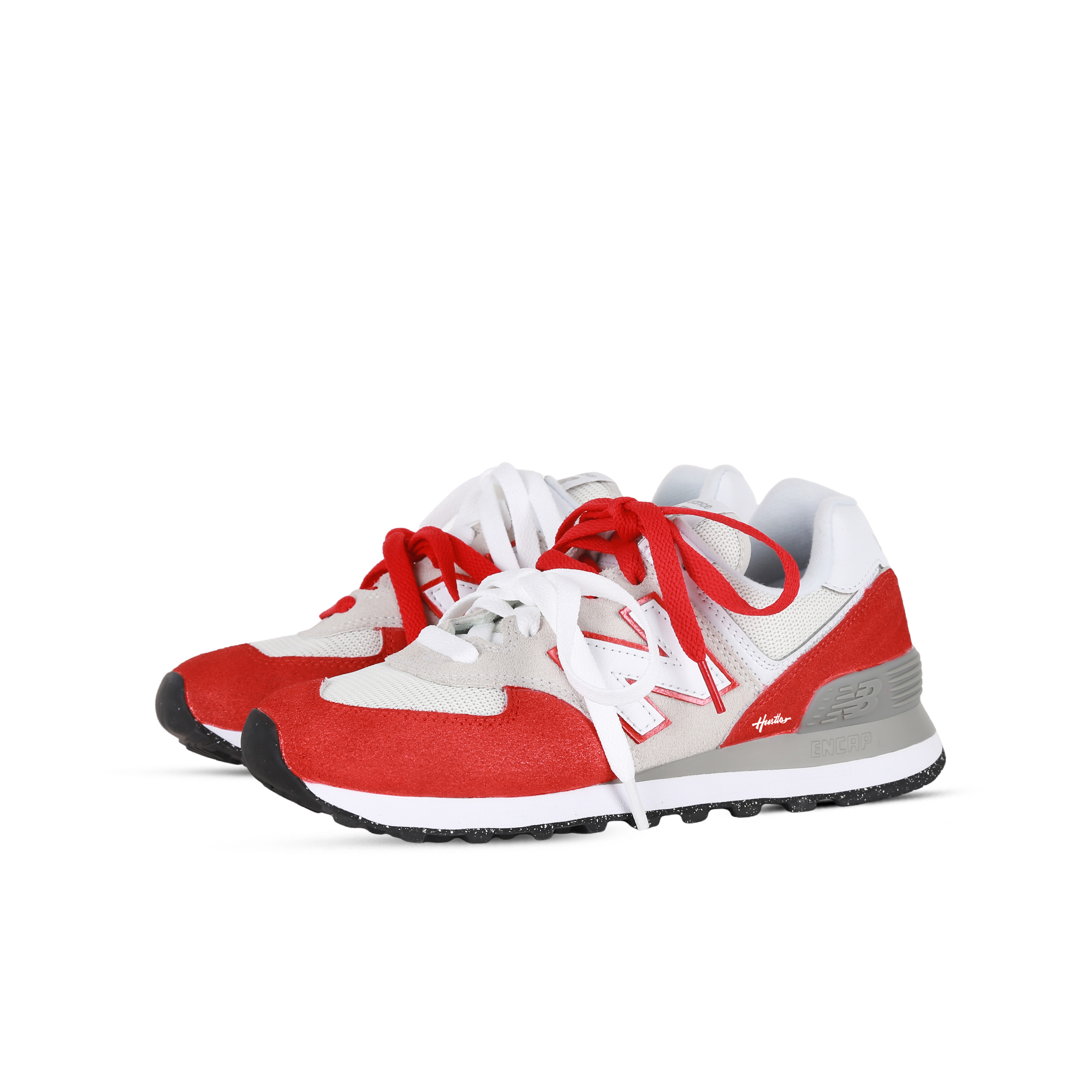 New Balance NB 574 Cushioning Abrasion Resistant Breathable Low top City Commute Running Shoes Unisex Red White купить в интернет-магазине Yoocart с быстрой доставкой по России.