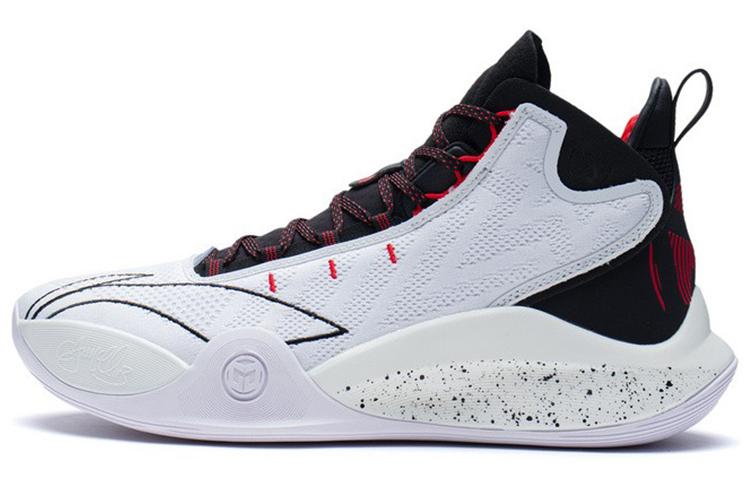 LiNing CJ 1 CJ 1 Cushioning, Slip Resistant, Abrasion Resistant, Coverage, Support Mid Top Basketball Shoes Black White