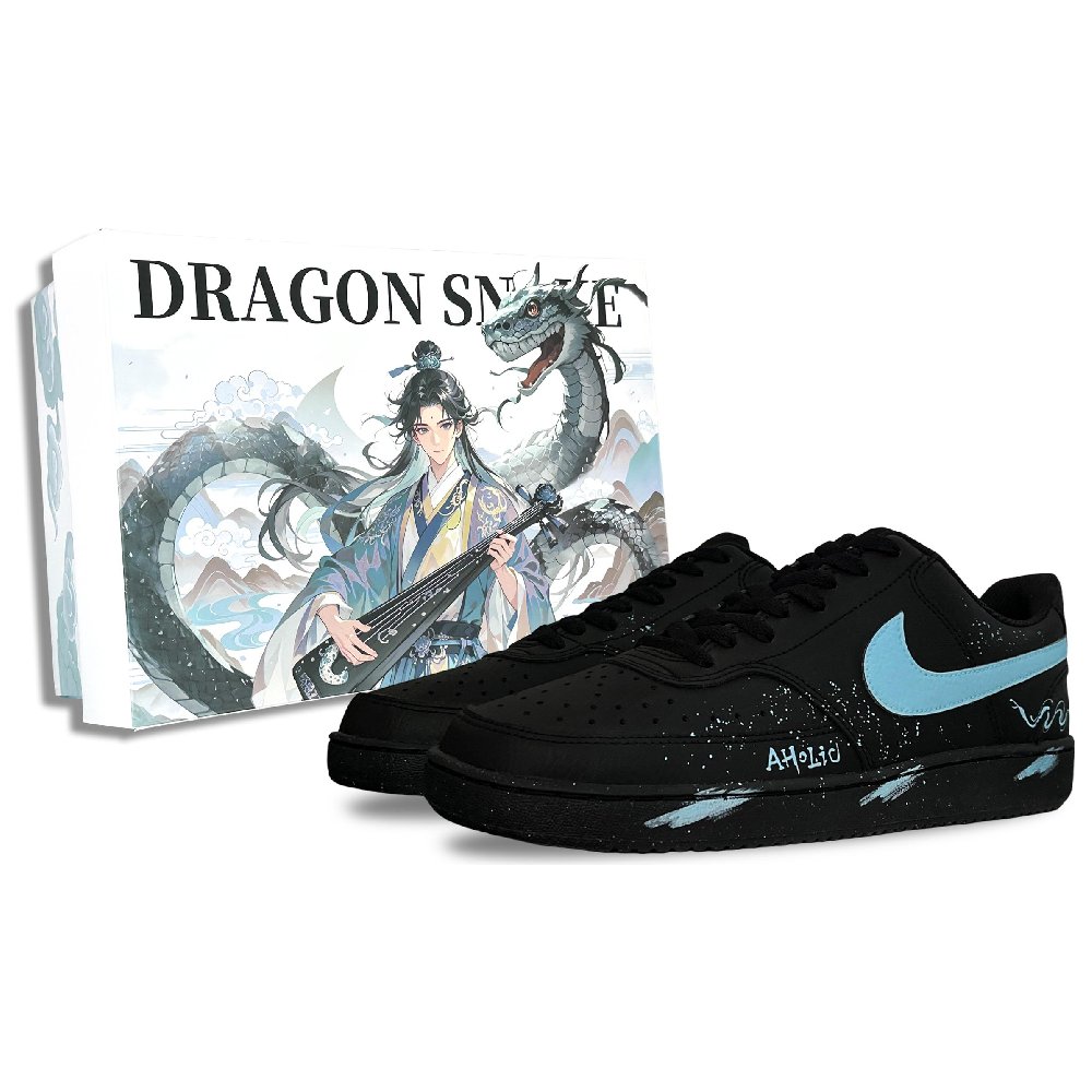 Nike Court Vision Low Skateboard Shoes Unisex Low-Top Blue