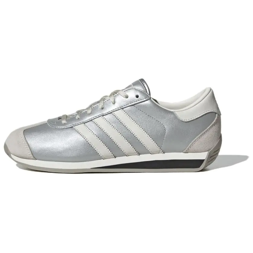 Adidas Originals Country 2 Slip Resistant Abrasion Resistant Low top Running Shoes Unisex Silver