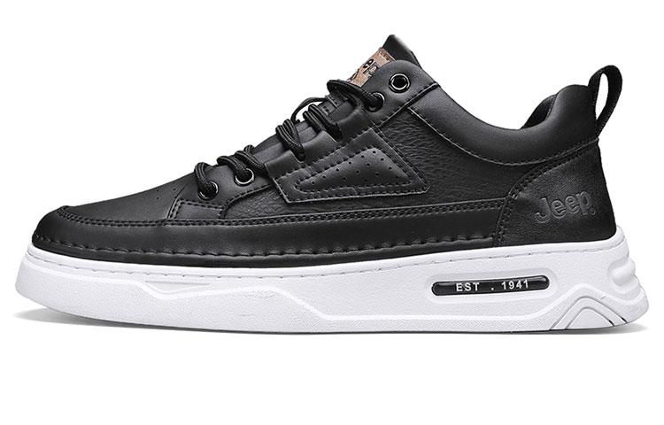 Jeep Anti Slip Wear Resistant Low Top Skateboard Shoes Men's Black
