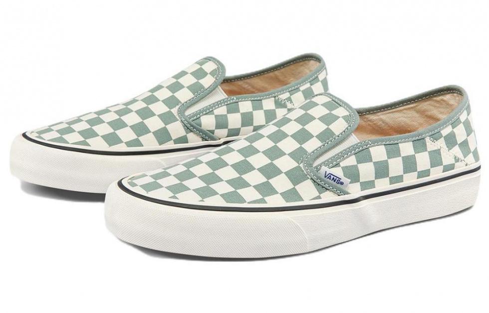 Vans Slip on Low Tops Casual Skateboarding Shoes Unisex Green White купить в интернет-магазине Yoocart с быстрой доставкой по России.