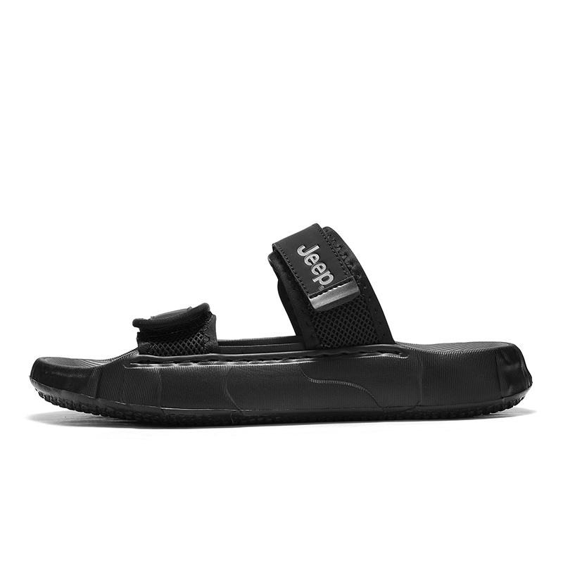 Jeep Abrasion Resistant, Odor Resistant Slide Slippers Men's Black