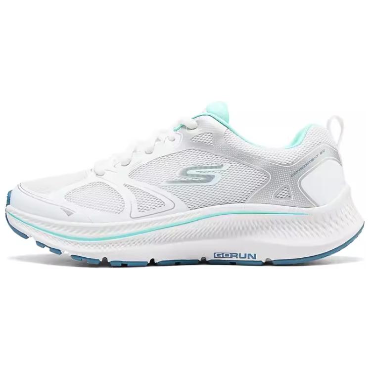 Skechers WOMEN'S GO Series Breathable Coverage Support Low-Top Casual Running Shoes Women's White Blue