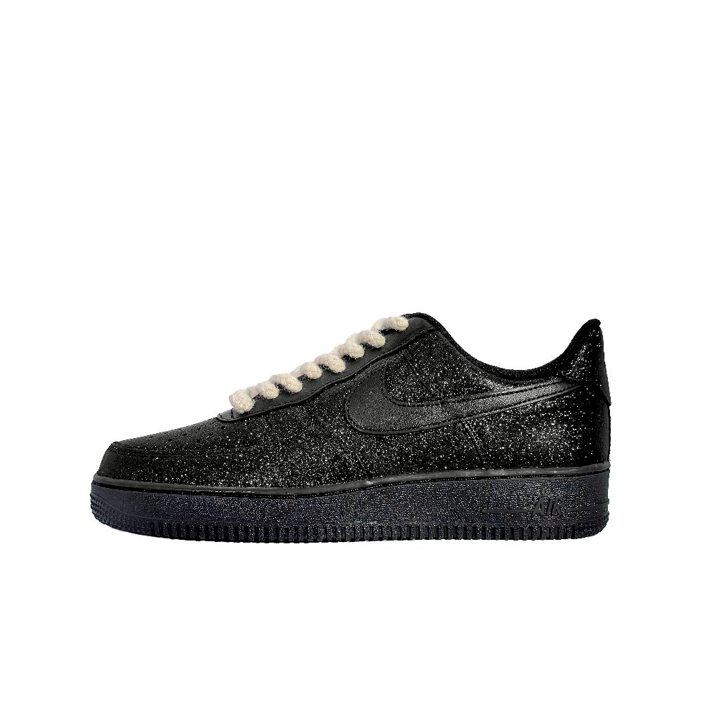 Nike Air Force 1 Abrasion Resistant Low Top Skateboard Shoes Unisex Black