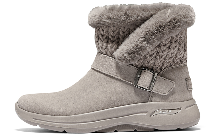 Skechers Go Walk Arch Fit Abrasion Resistant Thermal Knee High Snow Boots Women's Taupe