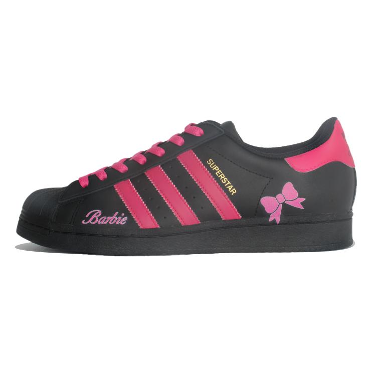 Adidas Originals Superstar Skateboard Shoes Unisex Low-Top Black/Pink