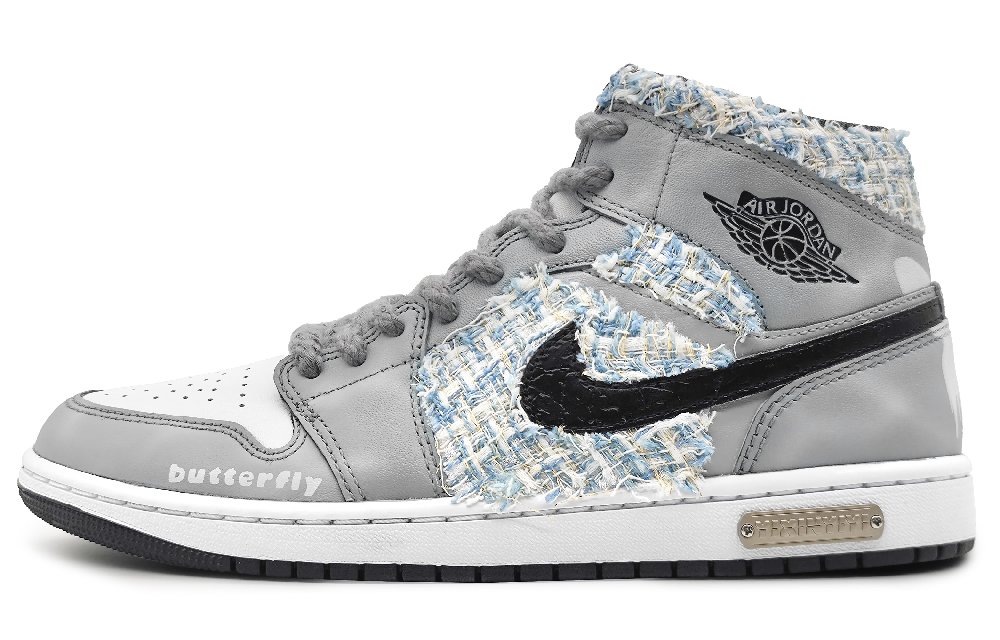 Jordan Air Jordan 1 Mid Mid-Top Vintage Basketball Shoes Men's Gray