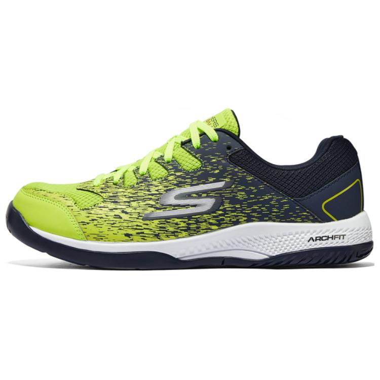 Skechers GO PICKLEBALL MENS Low Top Casual Running Shoes Men's Green Black White
