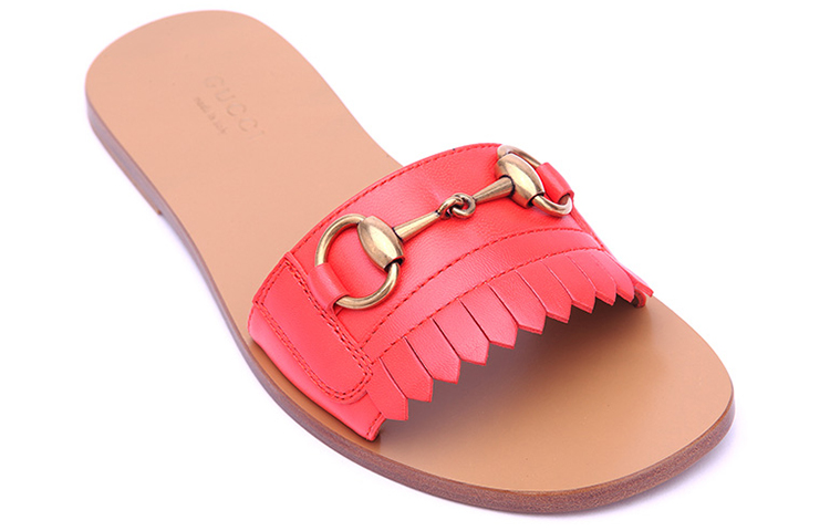 GUCCI Horsebit Slide Slippers Women's Red купить в интернет-магазине Yoocart с быстрой доставкой по России.
