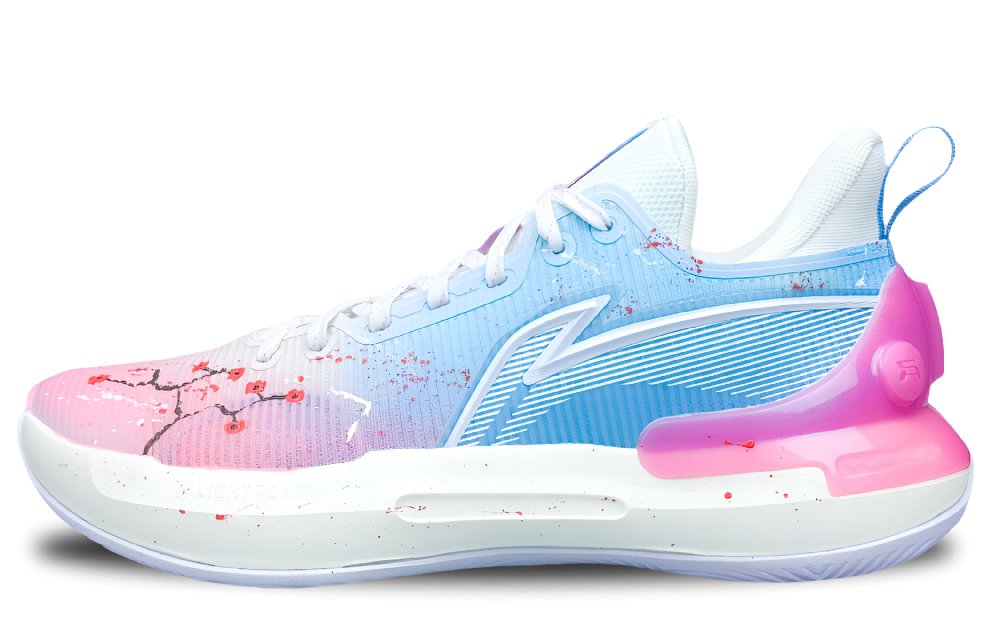 LiNing YuShuai Retro Shock Absorbers Slip Resistant Abrasion Resistant Low top Basketball Shoes Men's Pink