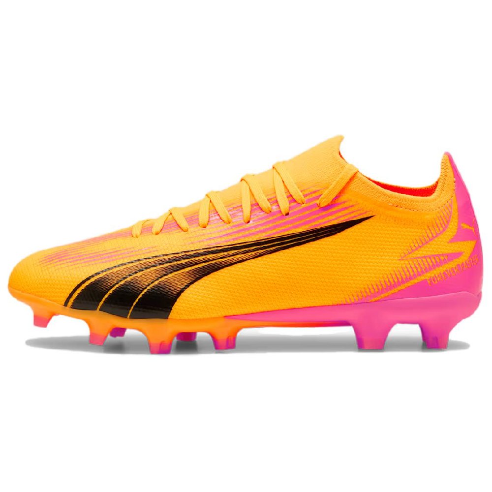 PUMA Ultra Match AG Short Rubber Studs FG Long Rubber Studs Anti Slip Wear Resistant Soccer Shoes Unisex Orange