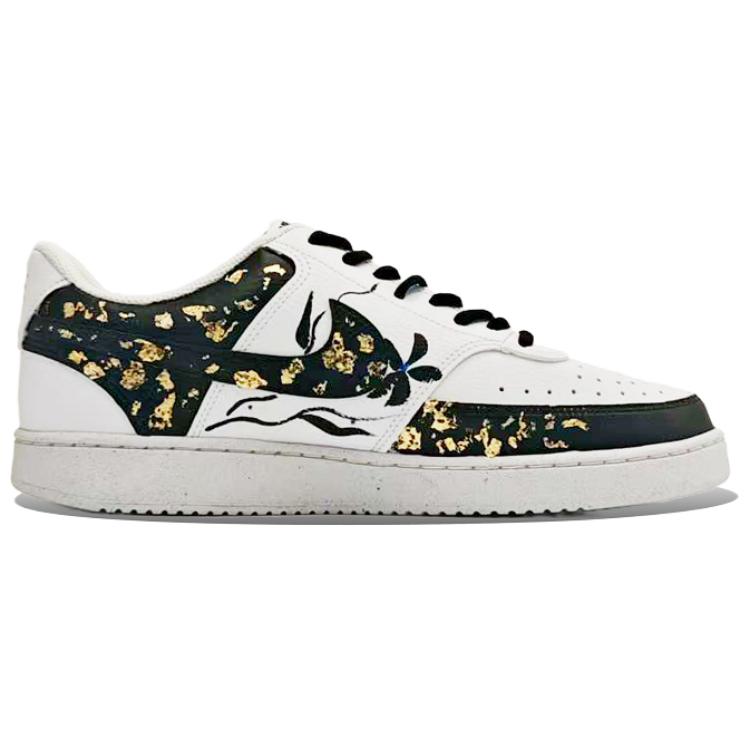 Nike Court Vision 1 Gold Nugget Lotus Slip Resistant Abrasion Resistant Low top Skateboard Shoes Men's