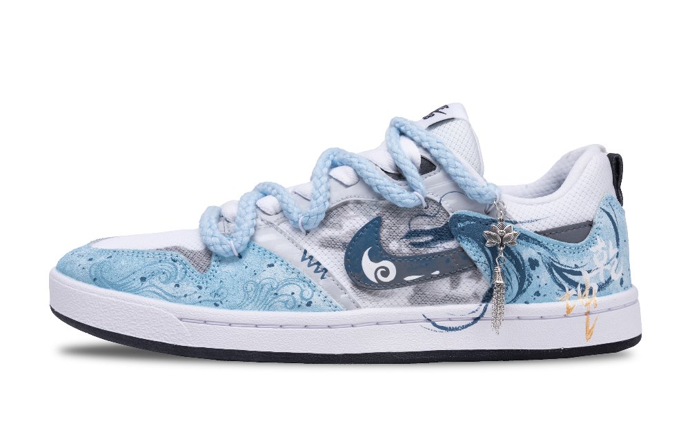 Nike SB Alleyoop Skateboard Shoes Men Low Top Blue/Gray/White