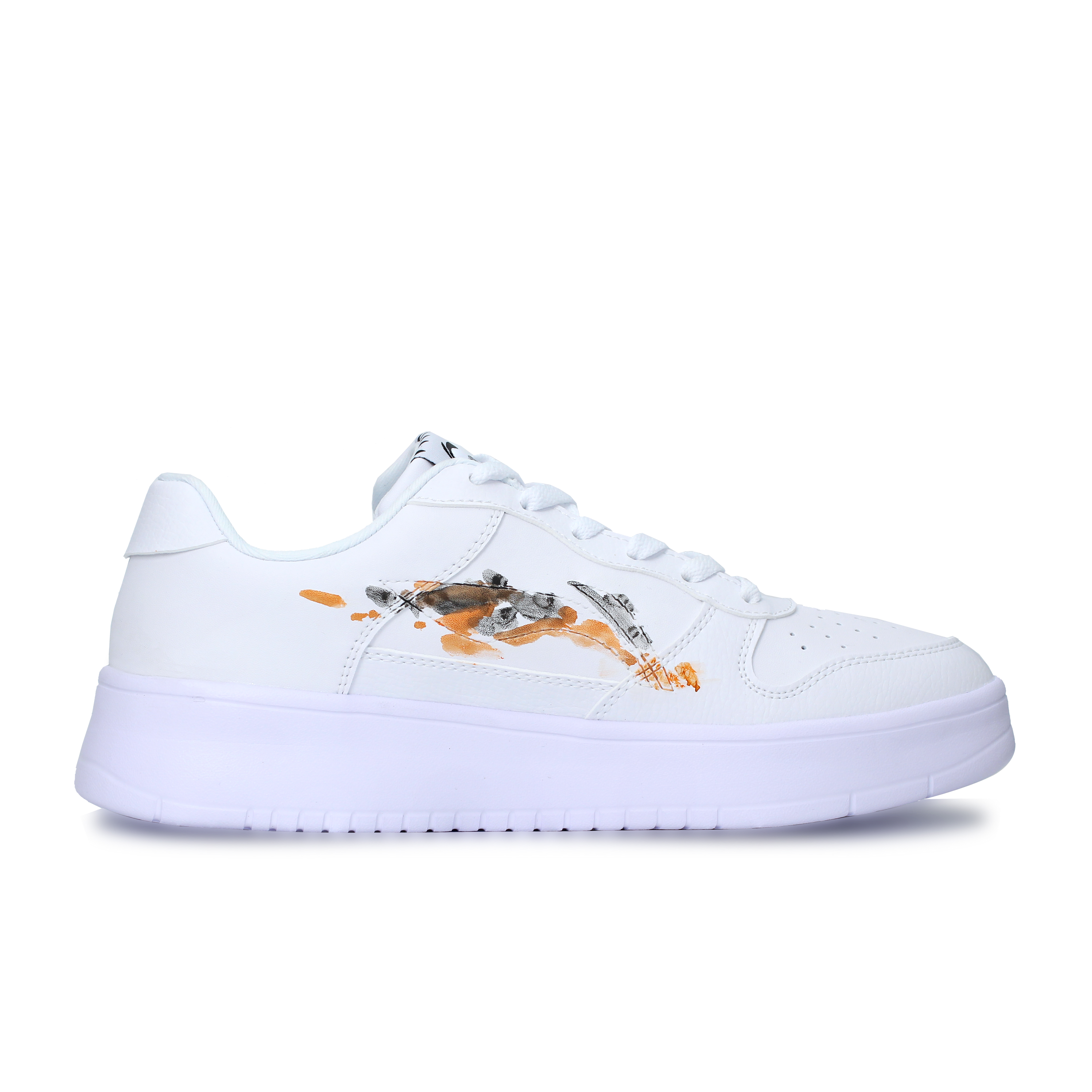 LiNing Pontoon Boats Wear resistant And Lightweight Low top Skateboard Shoes Unisex White