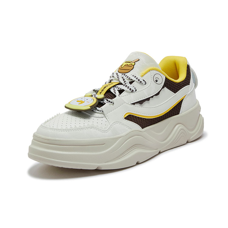 361° Anti Slip Wear Resistant Low Top Skateboard Shoes Women's White Brown купить в интернет-магазине Yoocart с быстрой доставкой по России.