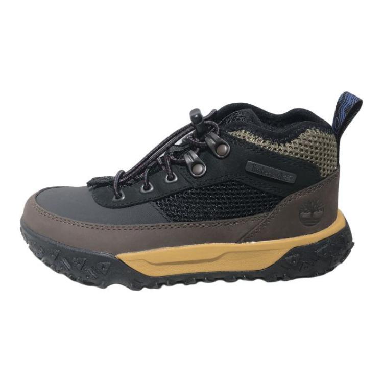 Timberland City Outdoor Anti-Slip Wear-Resistant High-Top Kids' Outdoor Shoes Black Brown Kids'