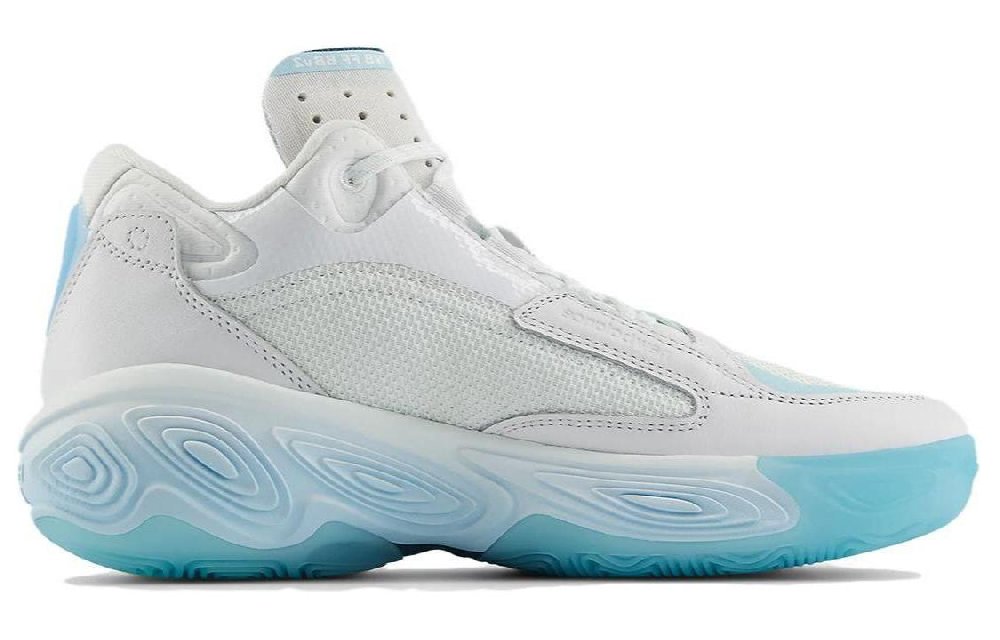 New Balance NB Fresh Foam Bb V2 Abrasion Resistant Mid Top Basketball Shoes Men's Ice Blue