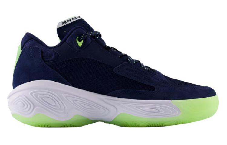 New Balance Fresh Foam Bb V2 Navy Bleached Lime Glow