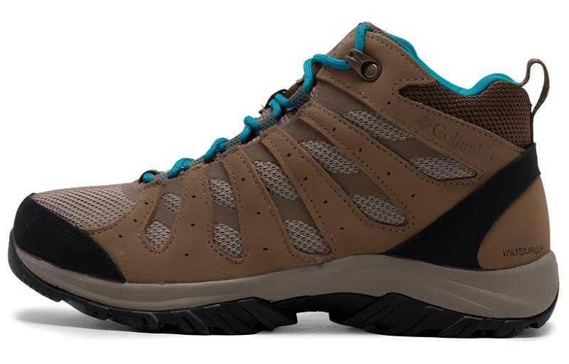 Columbia Anti-Slip Wear-Resistant Mid-Top Hiking/Trekking Shoes Women's Brown Blue