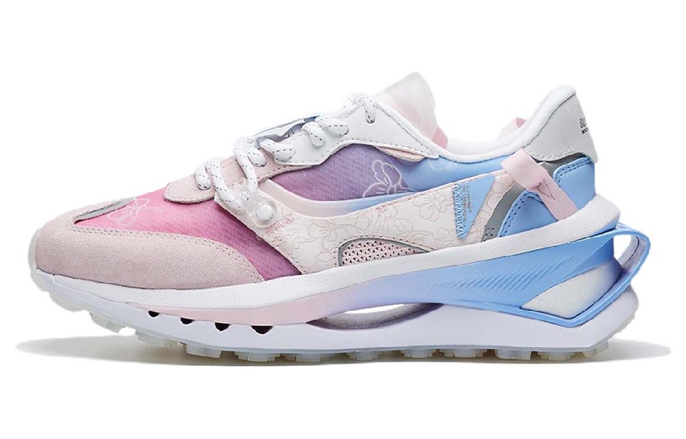LINING Fangyuan Premium Casual Shoes Women's Low top New Light Pink/Snow Blue