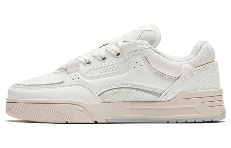 Anta Oscar Puffy Shoes Low Top Skateboard Shoes Women's Ivory White