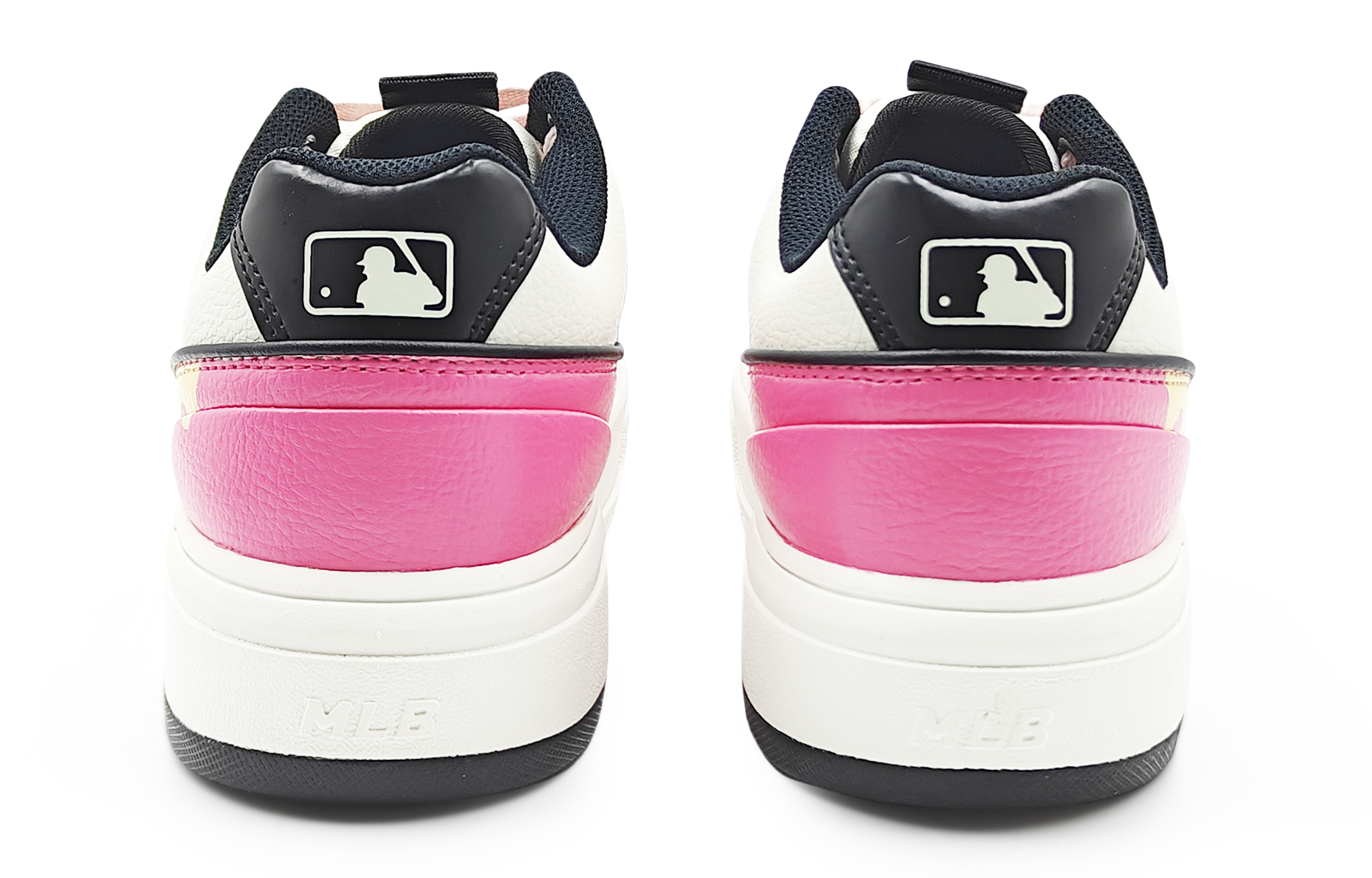 MLB Chunky Liner Abrasion Resistant Slip Resistant Low Top Skateboard Shoes Unisex Pink Yellow