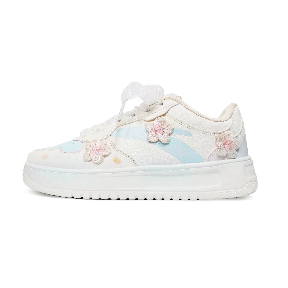 Anta Anti Slip And Wear Resistant Breathable Low Top Casual Shoes Women's White Blue