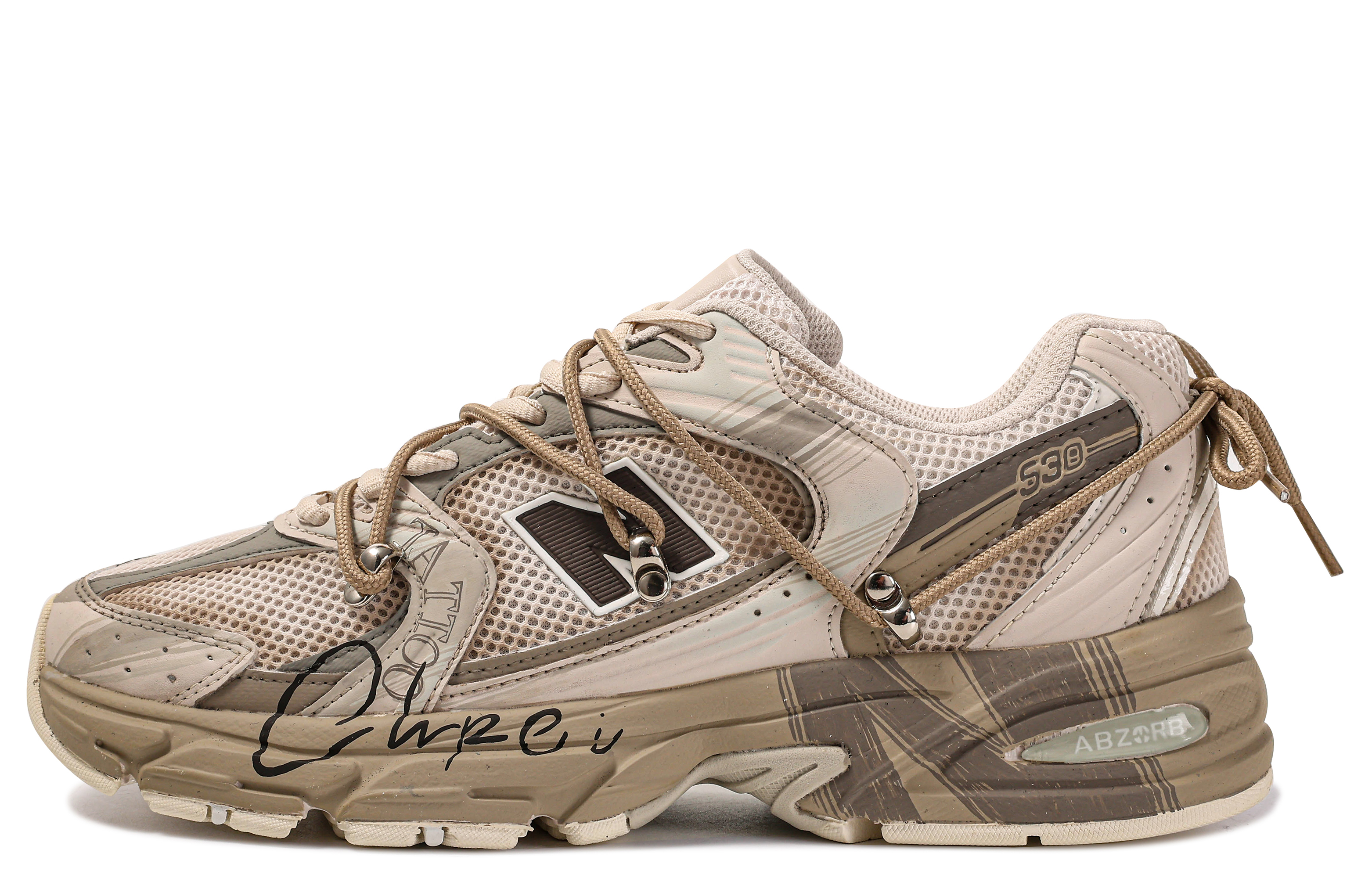 New Balance NB 530 Slip Resistant, Abrasion Resistant, Breathable, Lightweight Low Top Running Shoes Unisex Khaki