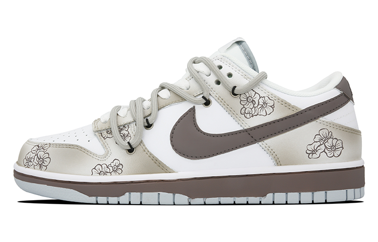 Nike Dunk Low Low-Top Skateboard Shoes Men's White Brown