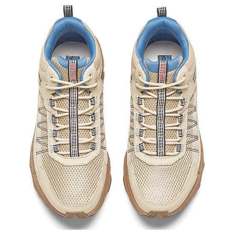 Skechers WOMEN'S GO Series Cushioning Breathable Low-Top Trail Running Running Shoes Women's Beige Blue