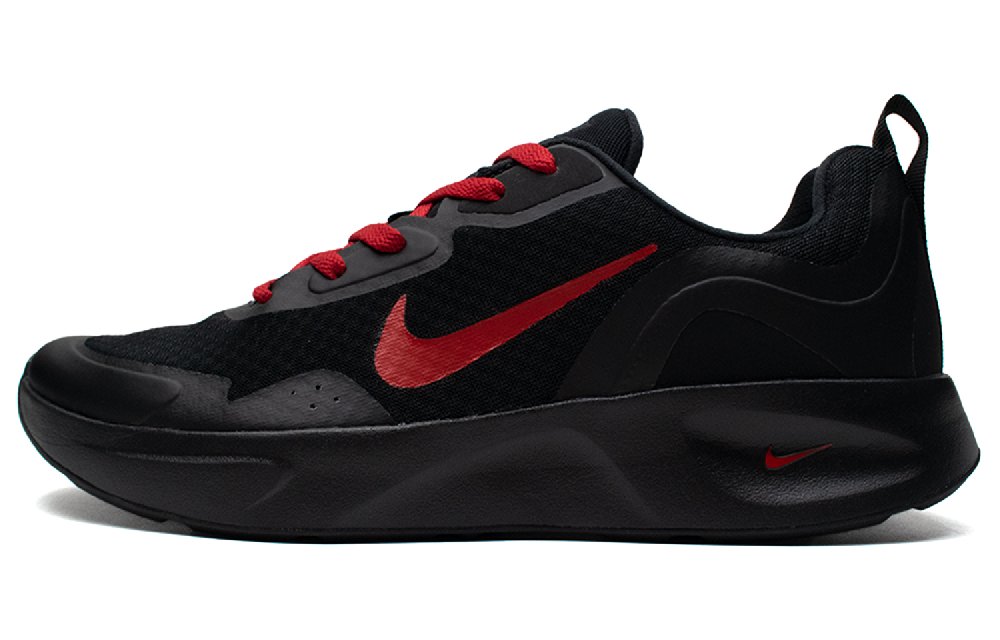 Nike Wearallday Breathable And Lightweight Low Top Running Shoes Men's Black Red