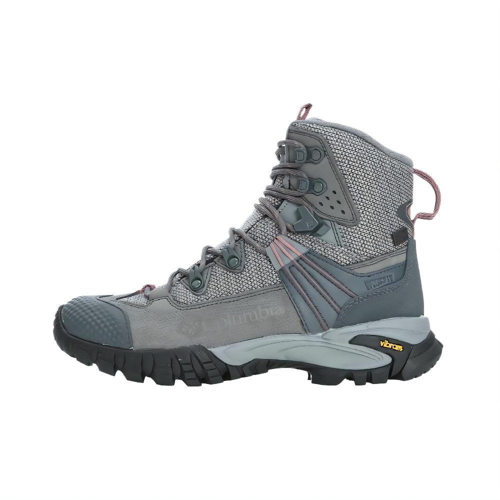 Columbia Abrasion Resistant Mid Top Hiking Shoes Women's Titanium Gray Steel