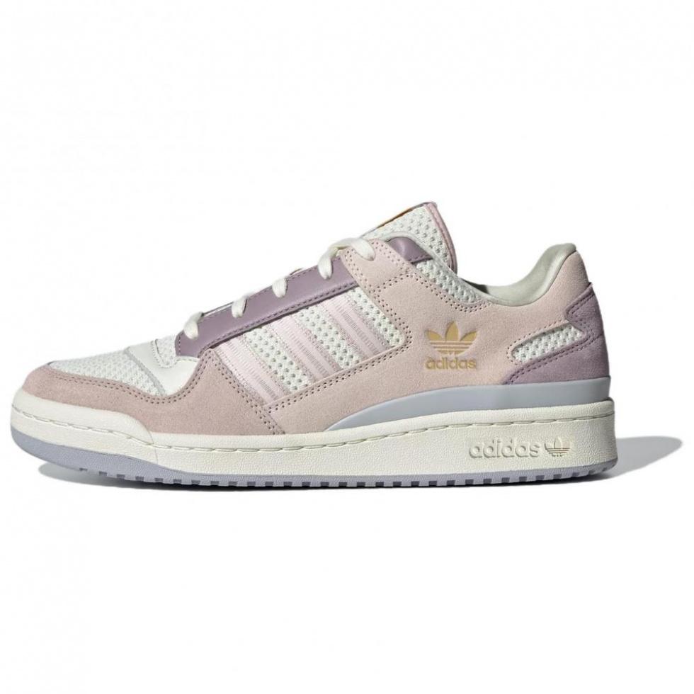 Adidas Originals FORUM Casual Shoes Women's Low-Top Wonder Quartz/Pink/Ivory White