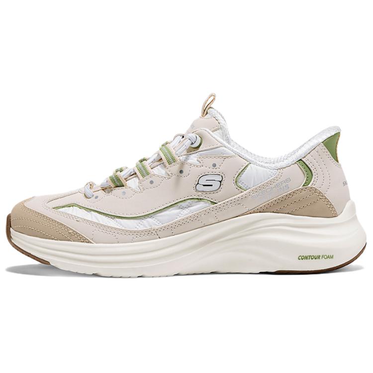 Skechers SPORT WOMENS Abrasion Resistant Low Top Casual Shoes Women's Beige Pink Green