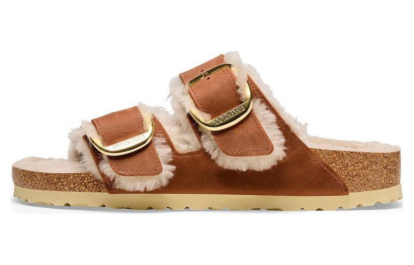 Birkenstock Slide Slippers Women's Light Brown Regular