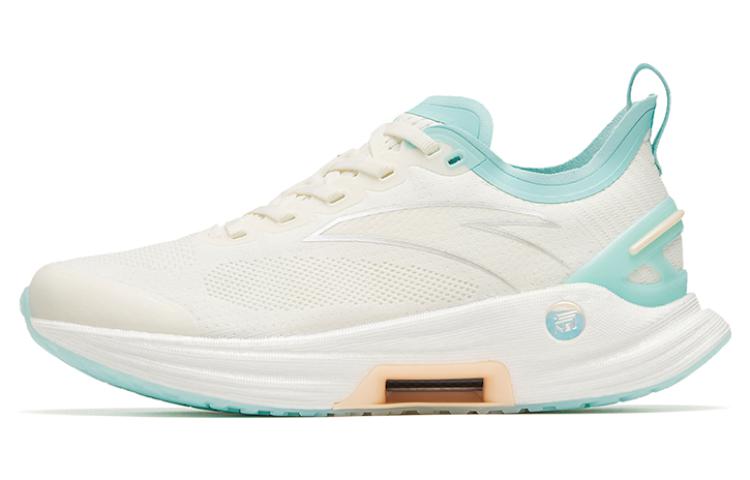 Anta Cushioned Anti-Slip Wear-Resistant Breathable Lightweight Low-Top Running Shoes Women's White Blue