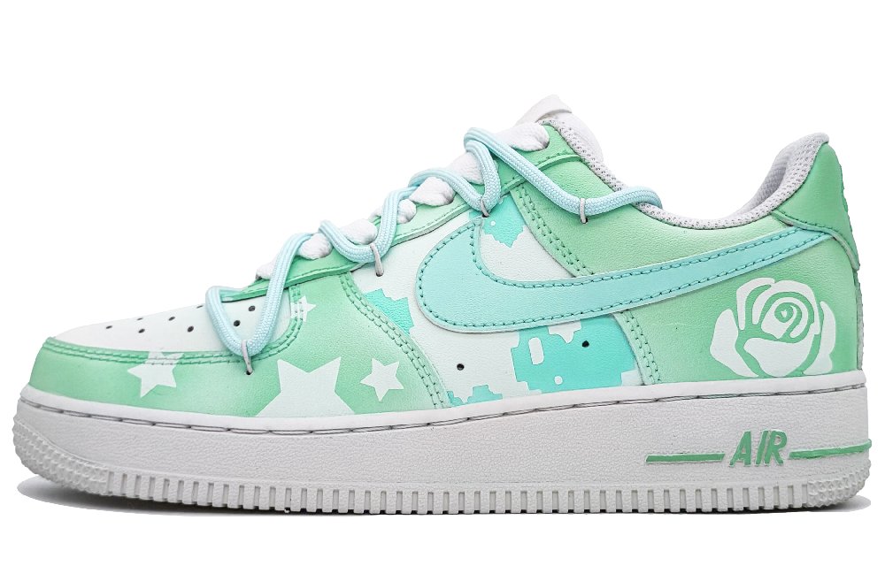 Nike Air Force 1 Anti-Slip Wear-Resistant Low-Top Skateboard Shoes Unisex China Pink Green