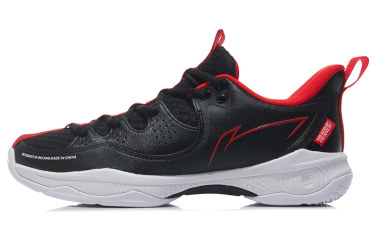 LINING Battle Halberd Badminton Shoes Unisex Low-Top Black/Standard White
