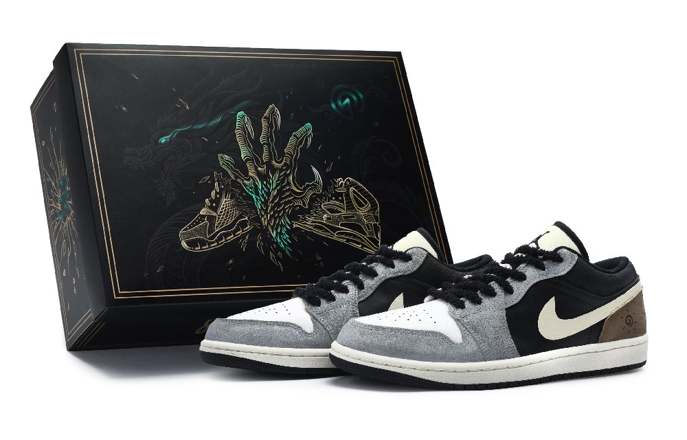 JORDAN Air JORDAN 1 Vintage Basketball Shoes Women's Low Top Brown/White